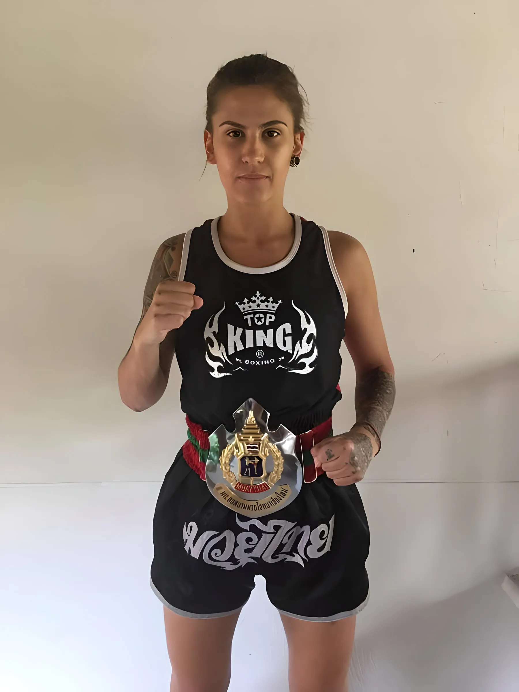 Maisha Katz con el cinturón