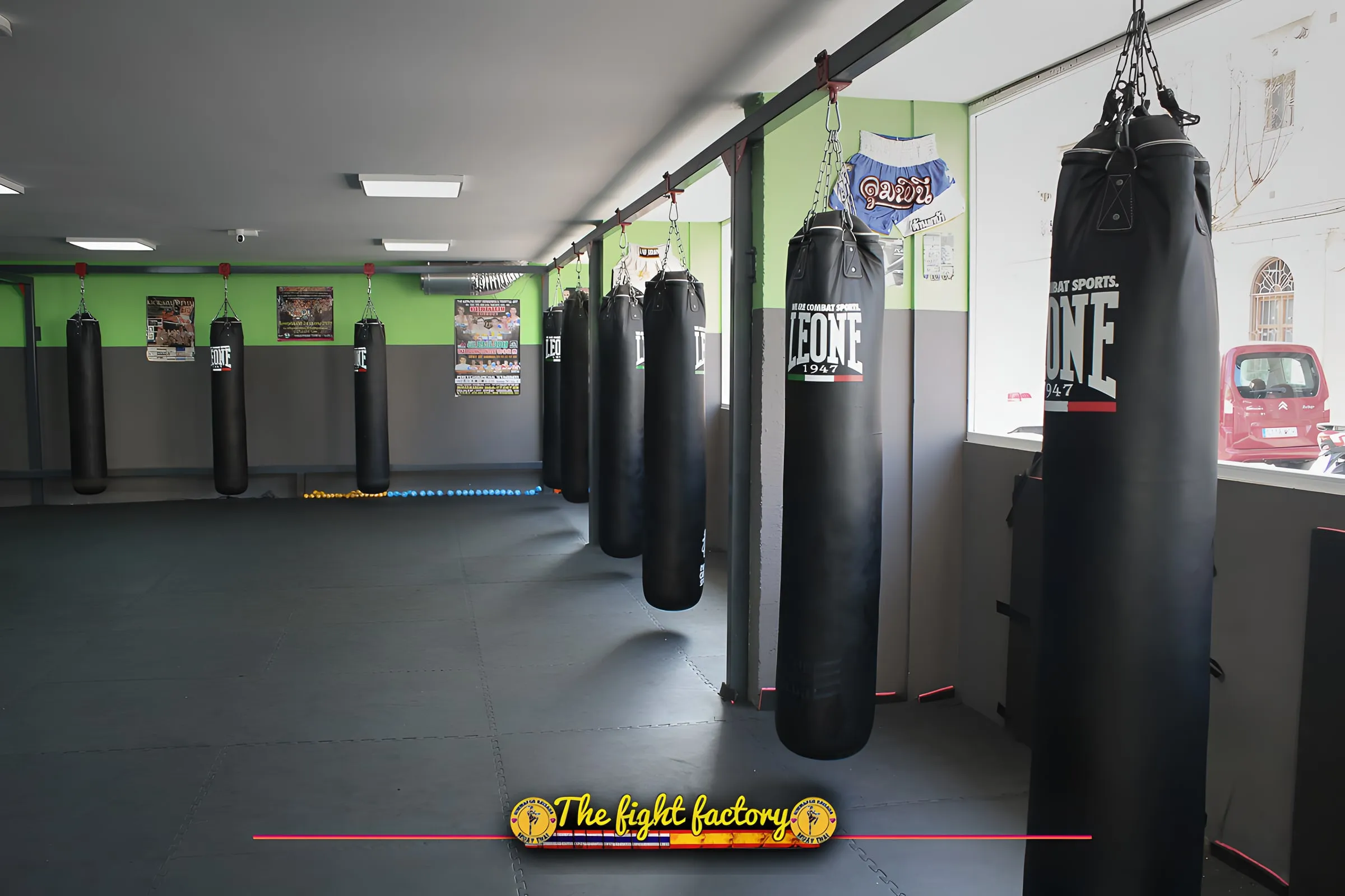 Zona de sacos del gimnasio